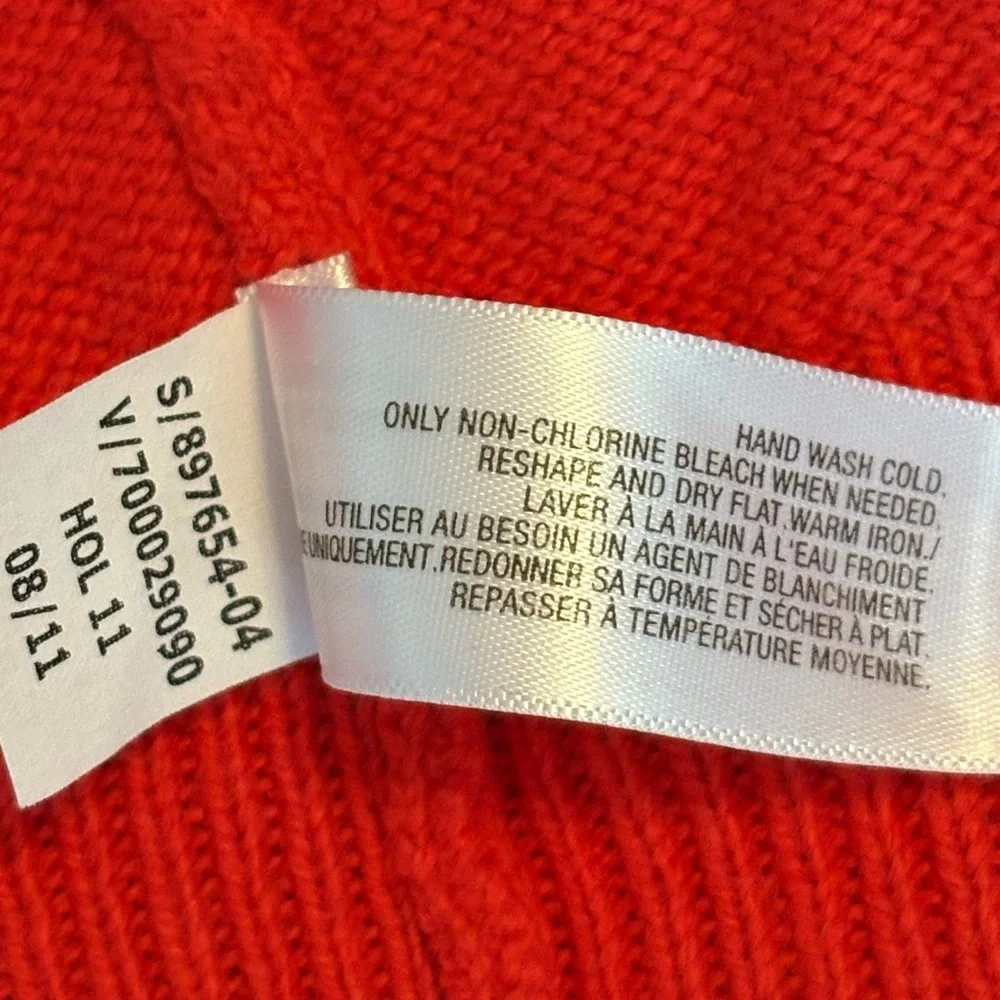 Old Navy Retro Vibrant Red Knit Cardigan NWOT